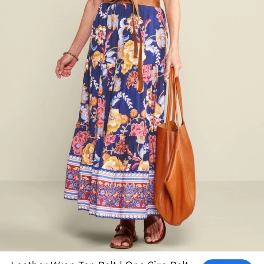 Floral Maxi Skirt in Purple and Pink NWT